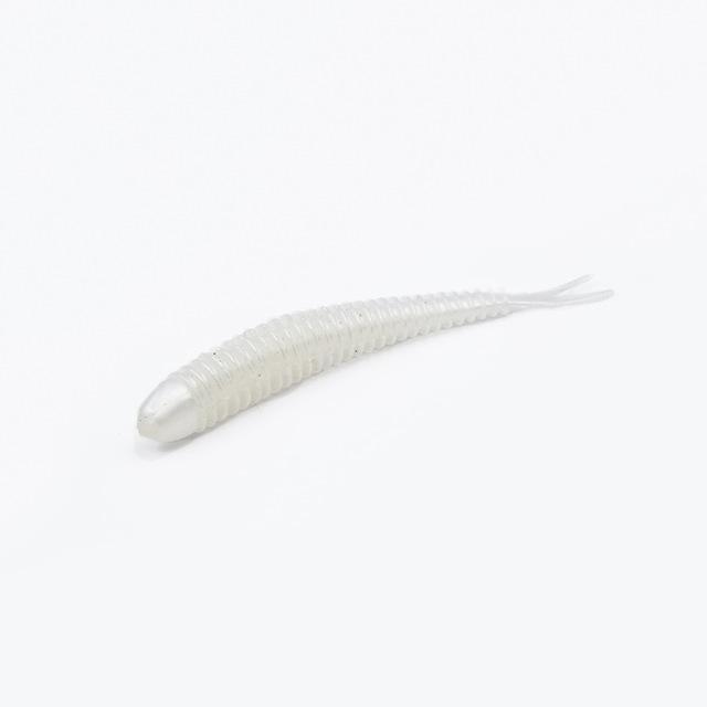 Soft Fishing Lures Split Tail Sandworms 5.8Cm 1G 10Pcs Swimbait Soft Bait Shad-ProFishing Store-White-Bargain Bait Box