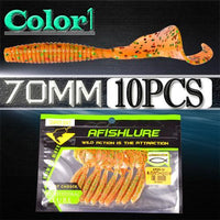 Soft Lure 70Mm 2G Curly Tail Grub Artificial Panfish Crankbait Soft Bait Worm-A Fish Lure Wholesaler-Color1-Bargain Bait Box