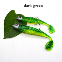 Soft Wobblers Jig Trout Swimbaits 16G 26G Shad Paddle Tail Artificial Bait-Rigged Plastic Swimbaits-FISHING FOR FUN Store-Dark Green-16g-Bargain Bait Box