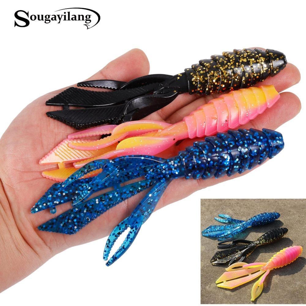 Sougayilang 6Pcs/Lot Super Big Soft Fishing Worm Lures 14G/Pcs Rubber Fishing-Sougayilang-Blue-Bargain Bait Box