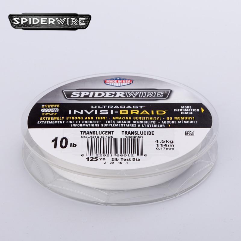 Spiderwire Invisi 114M/125Yd Pe Braided Fishing Line Translucent 8 Strands-Tomwin Outdoor Store-0.4-Bargain Bait Box
