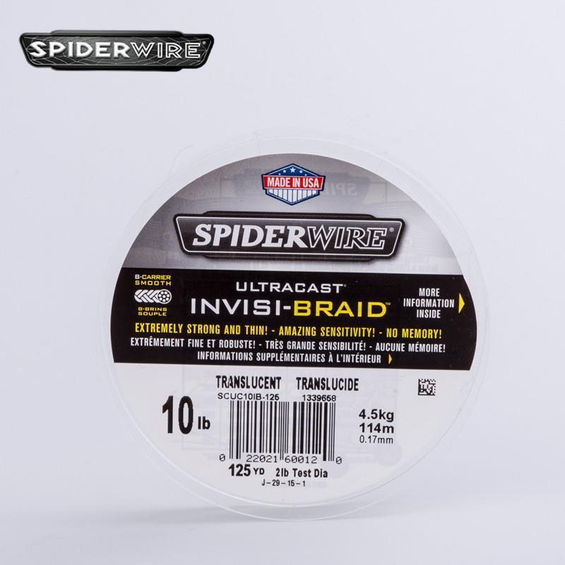 Spiderwire Invisi 125Yds #0.4-#7.5 Pe Braided Fishing Line 8 Strands Crystal-Cycling & Fishing Store-0.4-Bargain Bait Box