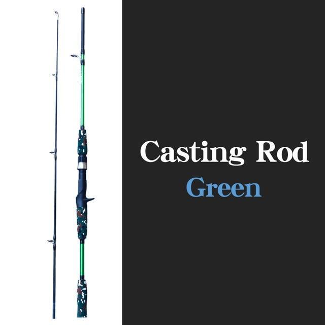 Spinning Casting Hand Lure Fishing Rod Pesca Carbon Pole Canne Carp Fly Gear-Fishing Rods-Shop4435130 Store-Casting GREEN-1.5M-Bargain Bait Box