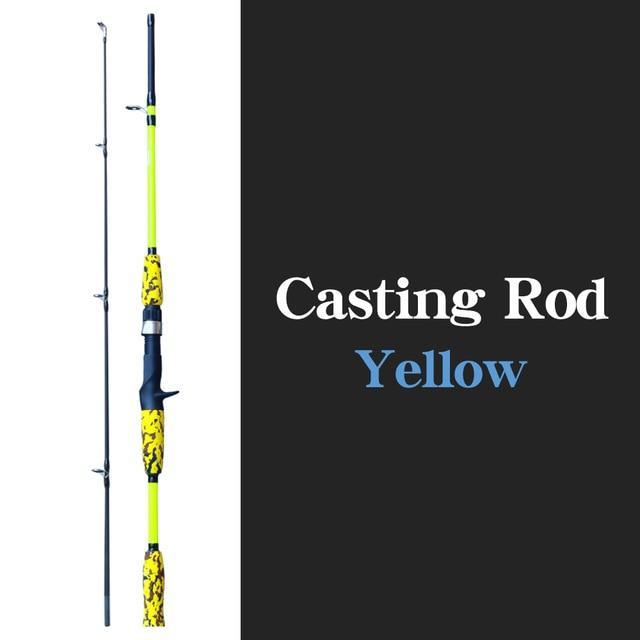 Spinning Casting Hand Lure Fishing Rod Pesca Carbon Pole Canne Carp Fly Gear-Fishing Rods-Shop4435130 Store-Casting Yellow-1.5M-Bargain Bait Box
