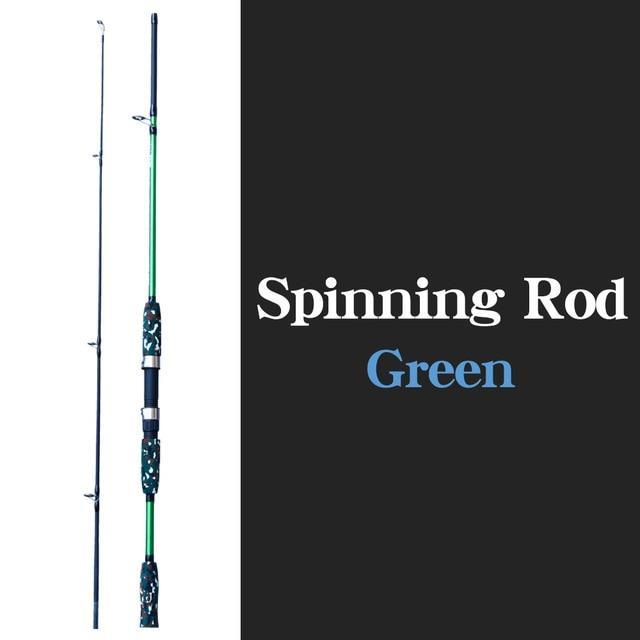 Spinning Casting Hand Lure Fishing Rod Pesca Carbon Pole Canne Carp Fly Gear-Fishing Rods-Shop4435130 Store-spinning GREEN-1.5M-Bargain Bait Box
