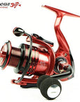 Spinning Fishing Reel 4 Colors 1000-7000 Series Metal Arm 14Bb Gapless Metal-Spinning Reels-HD Outdoor Equipment Store-Red-1000 Series-Bargain Bait Box