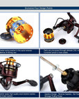 Spinning Reel 5.2:1 Brass Carp Spinning Fishing Reel Salt Water Wheel Trolling-Spinning Reels-HUDA Sky Outdoor Equipment Store-1000 Series-Bargain Bait Box