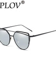 Splov Fashion Cat Eye Sunglasses Women Brand Designer Mirror Sun Glasses-Sunglasses-SPLOV Official Store-C13 Black Silver-Bargain Bait Box