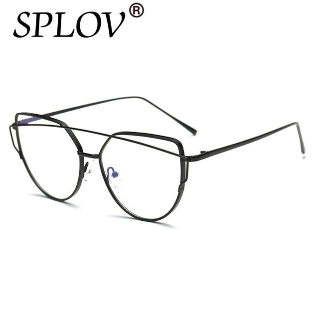 Splov Fashion Cat Eye Sunglasses Women Brand Designer Mirror Sun Glasses-Sunglasses-SPLOV Official Store-C15 Black Frame-Bargain Bait Box