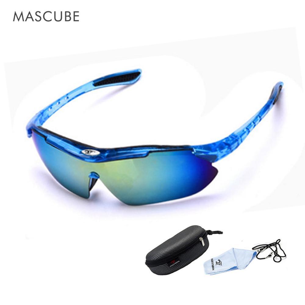 Sports Sun Glasses Hiking Mountaineering Uv400 Camping Eyewear Goggle Pc Lens-Healthier Store-Black-Bargain Bait Box