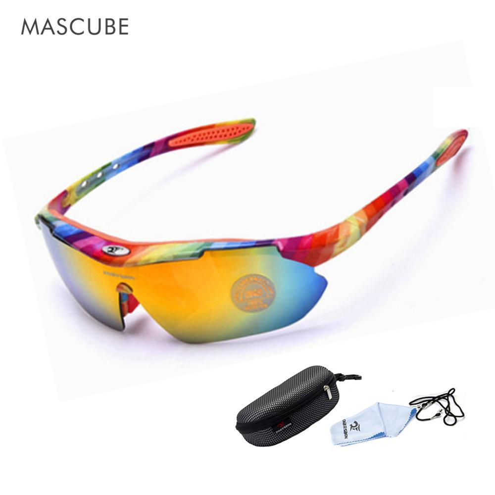 Sports Sun Glasses Hiking Mountaineering Uv400 Camping Eyewear Goggle Pc Lens-Healthier Store-Black-Bargain Bait Box