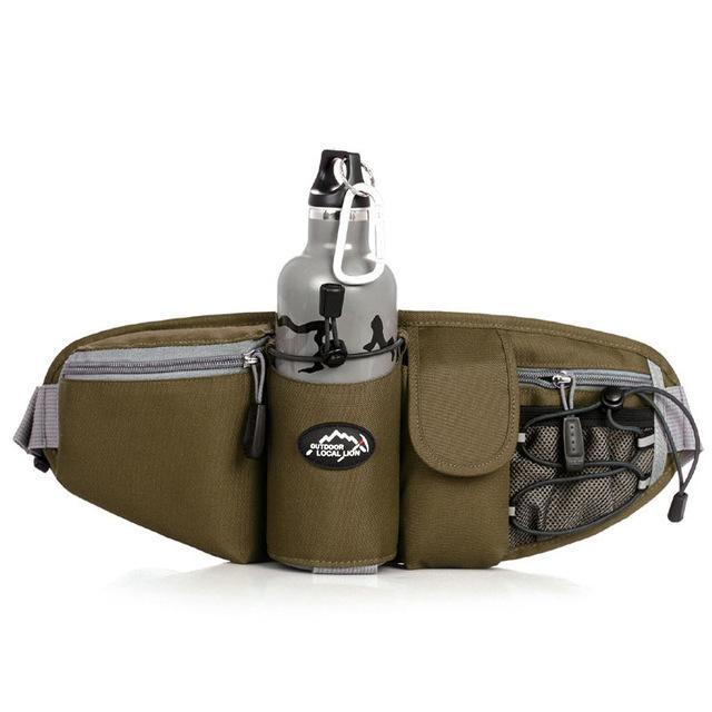 Sports Waist Bag Men Women Pack Outdoor Water Bottle Belt Bag Running Hiking-LooDeel Outdoor Sporting Store-Coffee-Bargain Bait Box