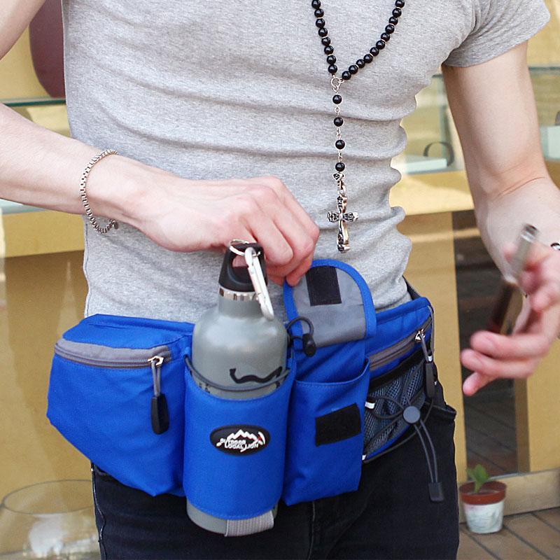 Sports Waist Bag Men Women Pack Outdoor Water Bottle Belt Bag Running Hiking-LooDeel Outdoor Sporting Store-Green-Bargain Bait Box