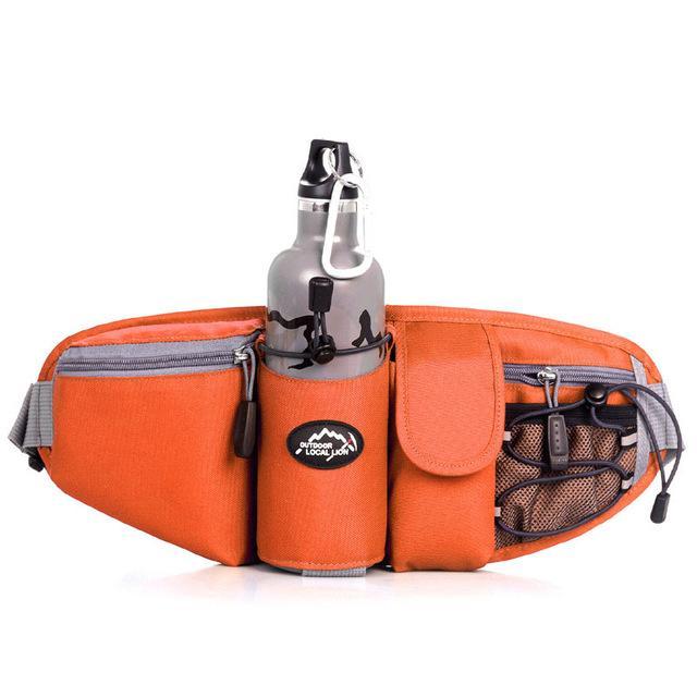 Sports Waist Bag Men Women Pack Outdoor Water Bottle Belt Bag Running Hiking-LooDeel Outdoor Sporting Store-Orange-Bargain Bait Box