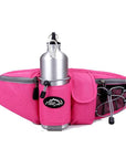 Sports Waist Bag Men Women Pack Outdoor Water Bottle Belt Bag Running Hiking-LooDeel Outdoor Sporting Store-Pink-Bargain Bait Box