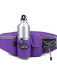 Sports Waist Bag Men Women Pack Outdoor Water Bottle Belt Bag Running Hiking-LooDeel Outdoor Sporting Store-Purple-Bargain Bait Box