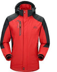 Spring Autumn Mens Softshell Hiking Jackets Male Outdoor Camping Trekking-Mountainskin Outdoor-Red-L-Bargain Bait Box