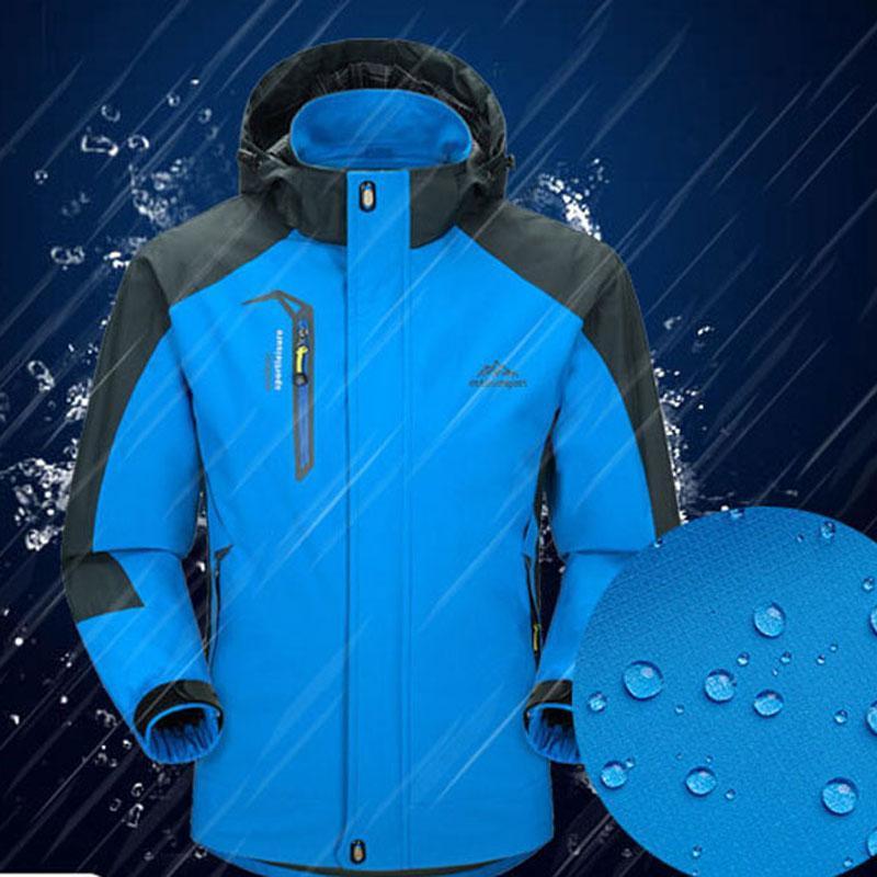 Spring Autumn Mens Softshell Hiking Jackets Male Outdoor Camping Trekking-Mountainskin Outdoor-Royal Blue-L-Bargain Bait Box
