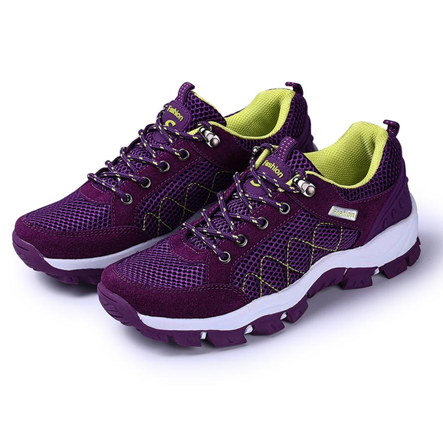 Spring/Summer Women Outdoor Mountain Shoes	 Mesh Breathable Hiking Shoes-ifrich Official Store-hui se-4-Bargain Bait Box