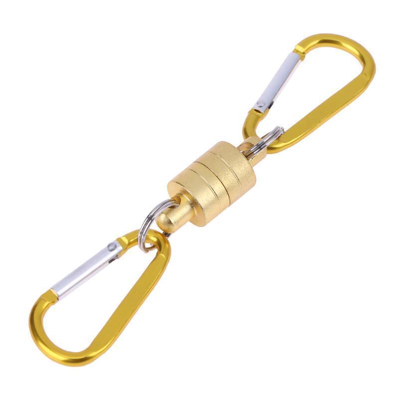 Stainless Steel Carp Fishing Swivels Snap Magnet Buckle Fly Fishing Magnetic Net-Agreement-Yellow-Bargain Bait Box