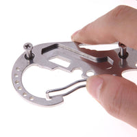 Stainless Steel Edc Multi-Function Key Holder Screwdriver Wrench Carabiner For-happyeasybuy01-Bargain Bait Box