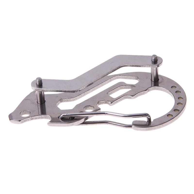 Stainless Steel Edc Multi-Function Key Holder Screwdriver Wrench Carabiner For-happyeasybuy01-Bargain Bait Box