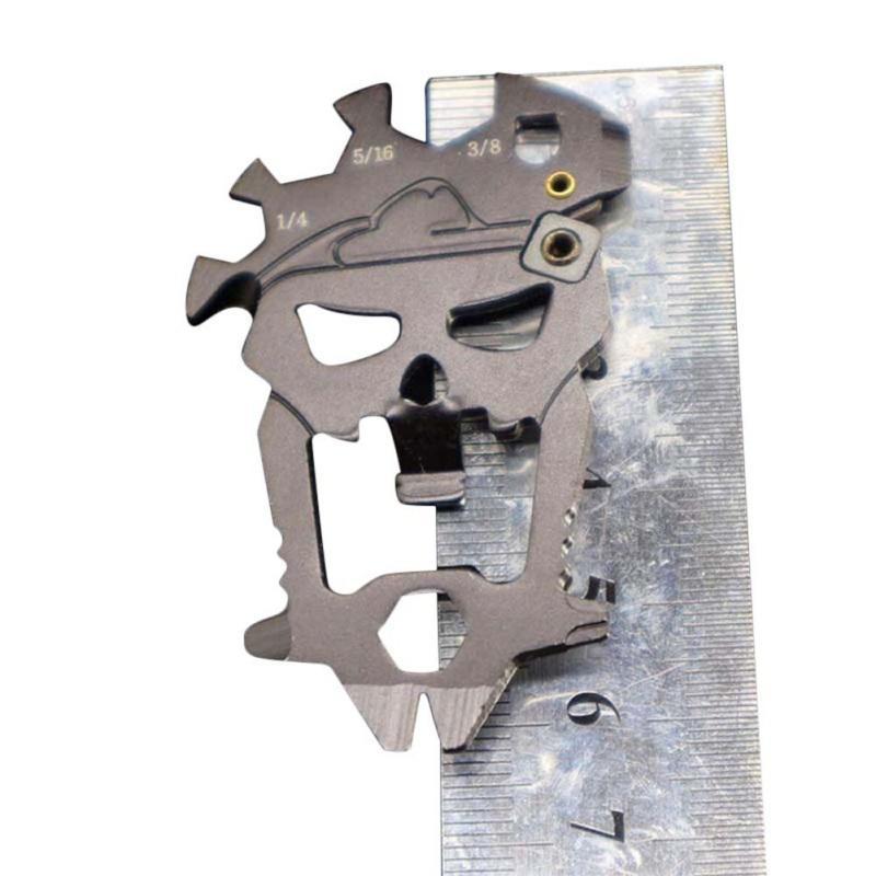 Stainless Steel Edc Pocket Multi-Tool Screwdriver Crowbar Titanium Skull-XiMaLaYa Outdoor Store-Bargain Bait Box
