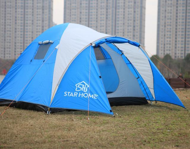 Starhome 2-3 Persons Camping Tent One Bedroom & One Living Room Tent Double-Xingju Outdoor-blue tent 2-Bargain Bait Box