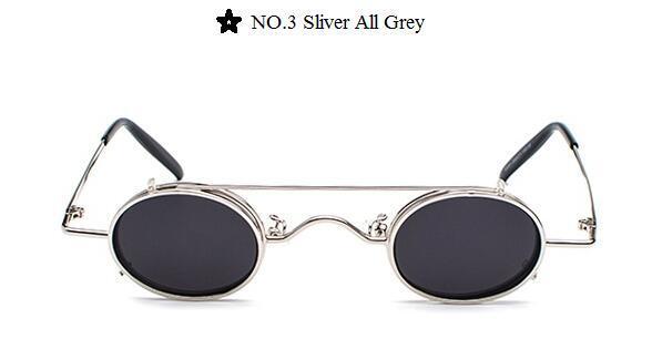 Steampunk Sunglasses Women Vintage Prince Small Oval Sun Glasses Cool-Sunglasses-lilychen Store-Sliver All grey-Bargain Bait Box