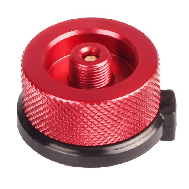 Stove Connector Outdoor Camping Gas Stove Picnic Burner Converter Adapter-easygoing4-Red-Bargain Bait Box