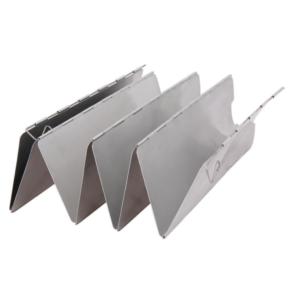 Strong Durable 8 Plate Foldable Burner Windshield Outdoor Camping Cooking Gas-happyeasybuy01-Bargain Bait Box