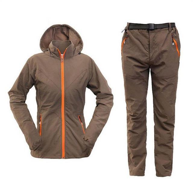 Summer Autumn Outdoor Sport Hiking Camping Fishing Sets Cycling Jacket Pants-CIKRILAN Official Store-Coffee set-S-Bargain Bait Box