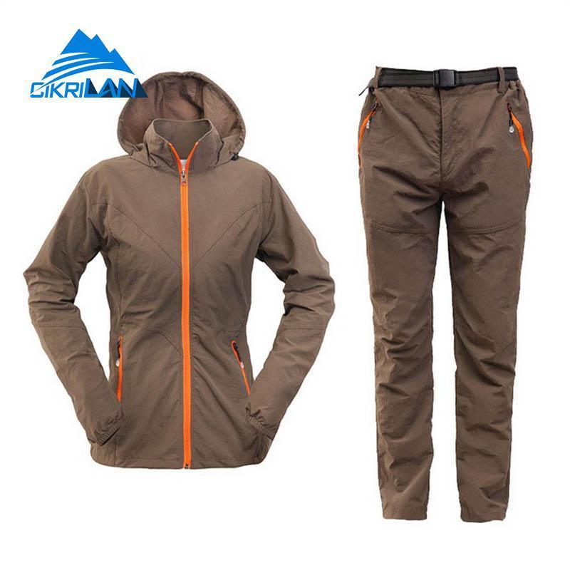Summer Autumn Outdoor Sport Hiking Camping Fishing Sets Cycling Jacket Pants-CIKRILAN Official Store-Red set-S-Bargain Bait Box
