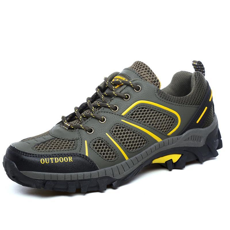 Summer Men'S Outdoor Antislip Breathable Mesh Hiking Sports Shoes Men Camping-Shop2927099 Store-Dark Grey-6.5-Bargain Bait Box