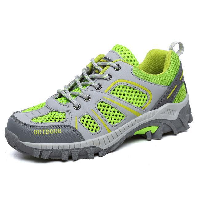 Summer Men'S Outdoor Antislip Breathable Mesh Hiking Sports Shoes Men Camping-Shop2927099 Store-Green-6.5-Bargain Bait Box