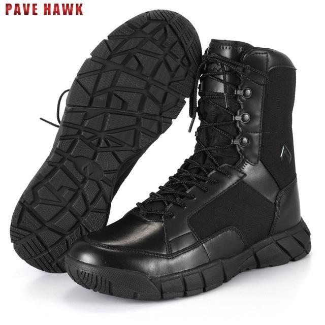 Summer Thin Outdoor Sport Brand Hiking Shoes Men Tactical Combat Army Military-PAVE HAWK OUTDOOR-black summer thin-7-Bargain Bait Box