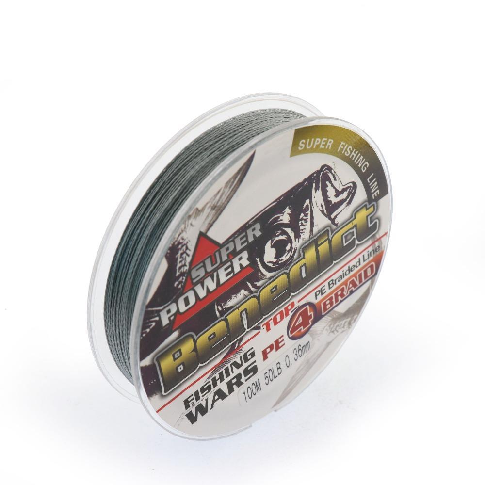 Super Fishing Line Pe 100M 4X Fishing Braid Strong Braided Line For Sale The-WuHe Pro Fishing tackle-White-0.4-Bargain Bait Box