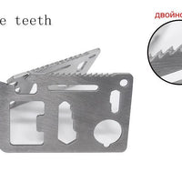 Survival 11 In 1 Survival Camping Pocket Military Credit Card Knife Multi Tool-on the trip Store-Silver-Bargain Bait Box