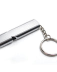 Survival Emergency Whistle Double Holes Frequency Aluminum Lifesaving Whistle-BestSellingMall Store-Silver-Bargain Bait Box