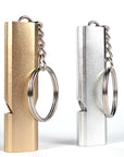 Survival Emergency Whistle Double Holes Frequency Aluminum Lifesaving Whistle-BestSellingMall Store-Silver-Bargain Bait Box