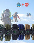 Survival Paracord Bracelet Men Outdoor Camping Handmade Woven Parachute Bow-HMJ Outdoor Store-1-Bargain Bait Box