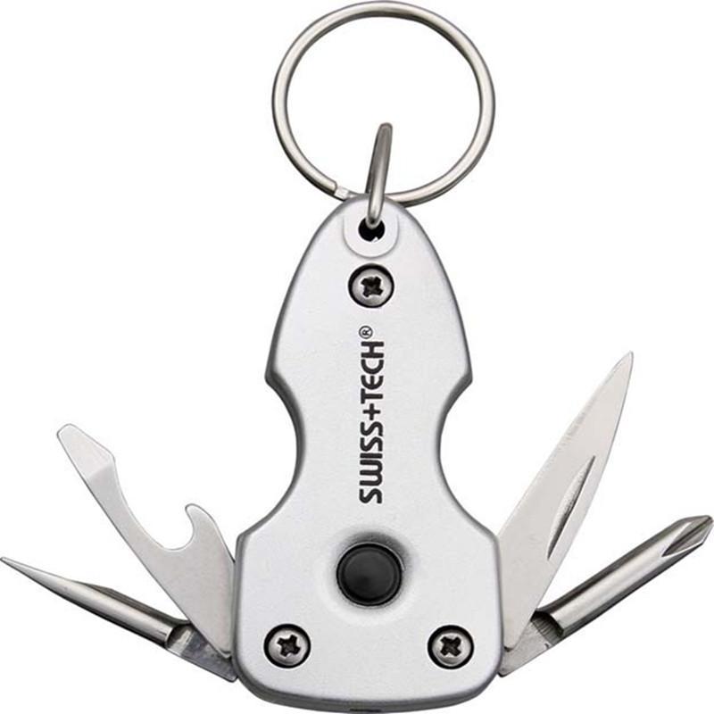 Swiss Tech 7 In 1 Edc Key Ring Pocket Multi-Tools Survival Outdoor Opener-NanYou Outdoor Camping Supplies Store-Bargain Bait Box