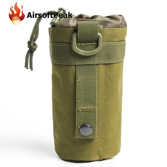 Tactical Accessory Airsoft 600D Outdoor Hiking Molle Open Top Water Bottle Pouch-AirsoftPeak-Olive Drab-Bargain Bait Box