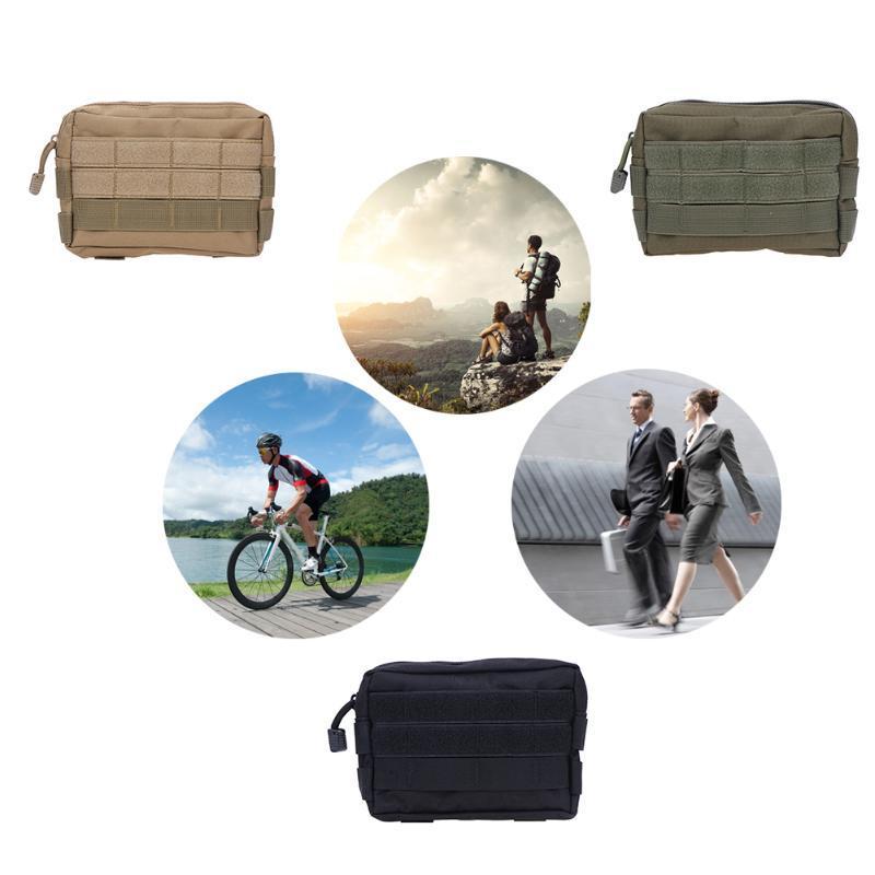 Tactical Bag Military Camouflage Pocket Outdoor Camping Hiking Phone Keys Holder-gigibaobao-Black Color-Bargain Bait Box