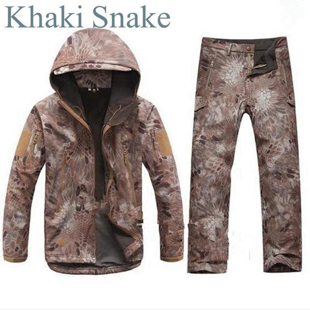 Tactical Gear Shark Skin Softshell Outdoor Jacket&amp; Military Pants Men Waterproof-Beacon Hunting Equipment Store-001-M-Bargain Bait Box
