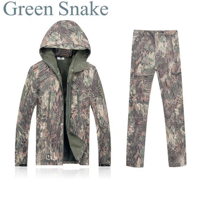 Tactical Gear Shark Skin Softshell Outdoor Jacket& Military Pants Men Waterproof-Beacon Hunting Equipment Store-003-M-Bargain Bait Box