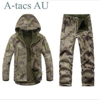 Tactical Gear Shark Skin Softshell Outdoor Jacket& Military Pants Men Waterproof-Beacon Hunting Equipment Store-AU-M-Bargain Bait Box
