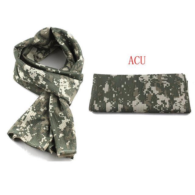 Tactical Military Camouflage Scarf Multifunctional Army Mesh Breathable Scarf-Sunshine Outdoor Ltd.-ACU-Bargain Bait Box