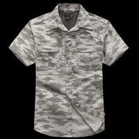 Tactical Military Men'S Sports Short Sleeve Breathable Quick-Dry Light Camping-Shirts-Bargain Bait Box-gray camouflage-S-Bargain Bait Box