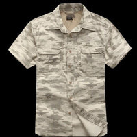 Tactical Military Men'S Sports Short Sleeve Breathable Quick-Dry Light Camping-Shirts-Bargain Bait Box-White camouflage-S-Bargain Bait Box
